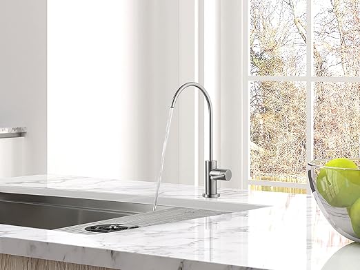 AguaStella AS09SS Stainless Steel Kitchen Water Filter Faucet RO Faucet for Most Reverse Osmosis Units or Water Filtration System in Non-Air Gap