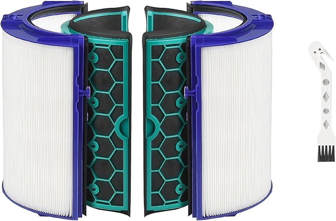 TP04 Filter Replacement Compatible with Dyson TP04 HP04 DP04 TP05 DP05 Air Purifier, 2-in-1 360° Combi True HEPA and Activated Carbon Filter