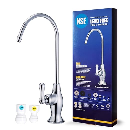 NSF Certification Water Filtration Reverse Osmosis Faucet (Polished Chrome) Lead-Free Advanced RO Tap for Drinking, Kitchen Sink Cooking, Cleaning | Safe, Healthier …