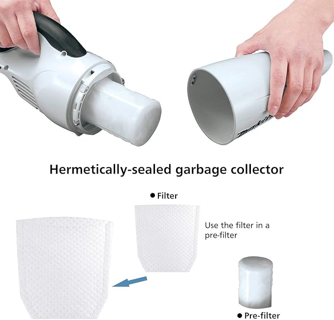 isinlive Cloth Vacuum Filter Compatible with Makita T-03193 443060-3, Makita Cordless Vacuums Models XLC02ZB, XLC02ZW, XLC02RB1W, XLC02R1B, LC01Z, BCL180W, 10PCS