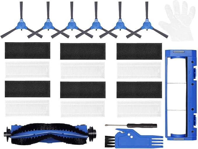 Replacement Parts Accessories for Amarey Robot Vacuum A800, A900, A980, Robocist 850 Filters and Brushes Replenishment kit
