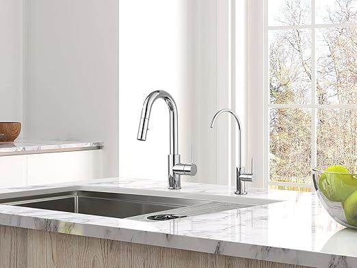 AguaStella AS09CH Chrome Stainless Steel Kitchen Water Filter Faucet RO Faucet for Most Reverse Osmosis Units or Water Filtration System in Non-Air Gap