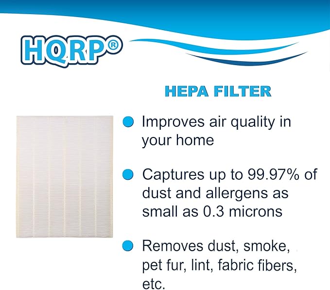 HQRP Filter Set (True HEPA + 4 Carbon) compatible with Fellowes AP-300PH AP-300, HF-300 9370101/9372101 Replacement