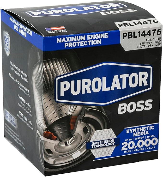 Purolator PBL14476 PurolatorBOSS Maximum Engine Protection Spin On Oil Filter Compatible With Toyota Corolla, Camry, Prius, Yaris, Sienna, C-HR, Prius C, Prius Prime, Pontiac Vibe and Scion xB