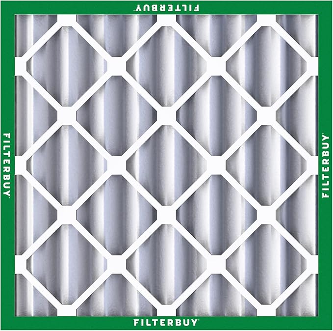 Filterbuy 20x20x4 Air Filter MERV 8 Essential Dust & Allergy Defense (3-Pack), Electrostatic Pleated HVAC AC Furnace Filters Replacement (Actual Size: 19.50 x 19.50 x 3.63)