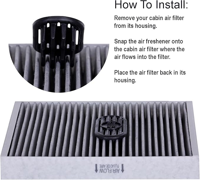 Premium Guard Cabin Air filter PC99273 with Black Rock Cabin Filter Air Freshener | Fits 2017-19 Hyundai Ioniq, 2017-22 Kia Niro, 2019-22 Niro EV