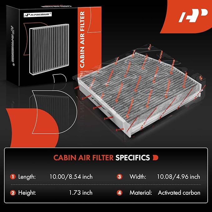 A-Premium Cabin Air Filter with Activated Carbon for Mercedes-Benz B250, B250e, CLA250,CLA35 AMG, CLA45 AMG, GLA250, GLA35 AMG, GLA45 AMG & Infiniti QX30, Irregular, Replace# A2468300018