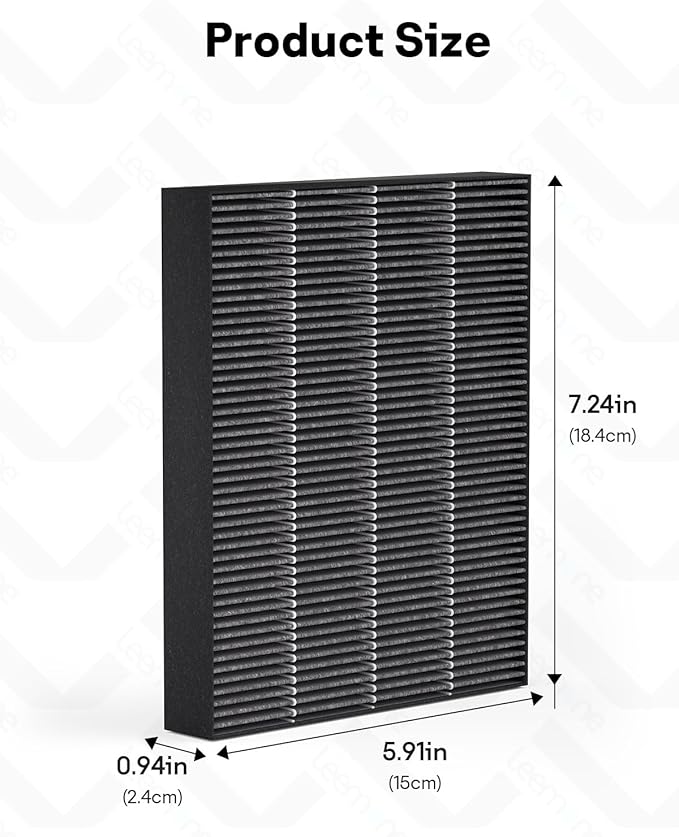 Leemone 8-Pack Replacement Filters for LEVOIT Superior 6000S Smart Evaporative Humidifier, Captures Large Particles & Minerals, Gray