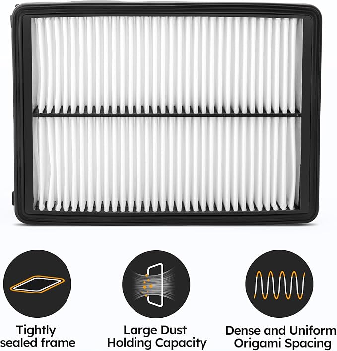 CA11943 Engine Air Filter for 2017-2020 HYUNDAI Santa Fe,2020-2023 HYUNDAI Palisade/2015-2021 KIA Sedona,2016-2020 KIA Sorento,2020-2023 KIA Telluride 28113-A9100