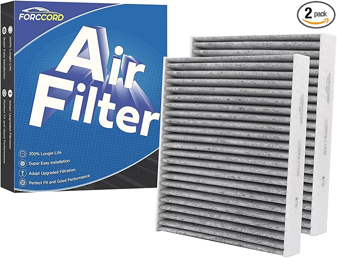 2-Pack Cabin Air Filter Fits for Subaru Ascent, Crosstrek, Impreza, Legacy, Outback, Toyota C-HR, Corolla, Prius, RAV4, Venza Activated Carbon Replacement 72880-FL00A Car Accessories