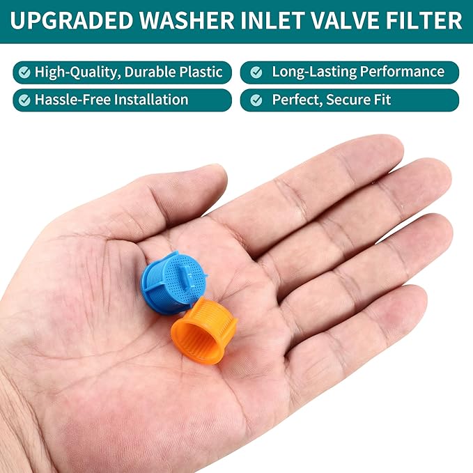 8-Pack AGM73269501 Washer Water Inlet Valve Filter Screen Replacement for LG and Kenmore Washing Machines, Water Hose Inline Filter Replaces AP5202486, 1810261, PS3618281, EAP3618281