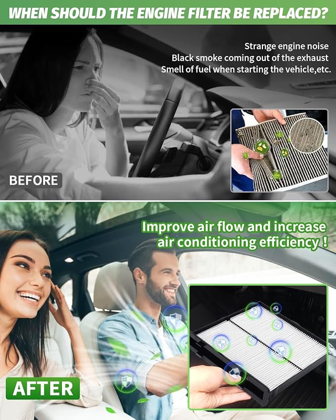 2-Pack HEPA Cabin Air Filter Fits for Subaru Forester 2.5L (2019-2024), WRX (2022-2024) Cabin Filter Replacement (72880-FL000) Forester Accessories, CF12775