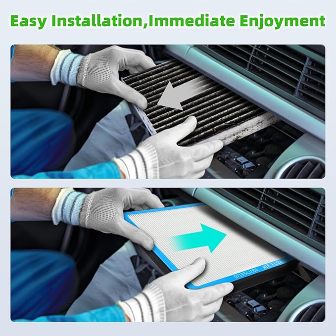 AUTOKAY Cabin Air Filter With Activated Carbon Fits for Hyundai Elantra N Santa Fe Cruz Sonata Ioniq 5 6 for Kia Sorento Sportage K5 EV6 EV9 Niro for Genesis GV60 RE# 97133-L1000 97133-N9100 CAF10079P