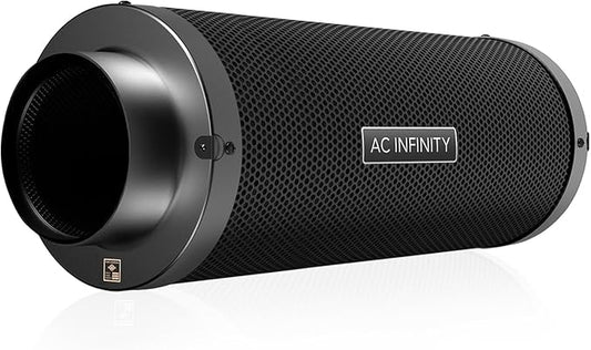 AC Infinity Air Carbon Filter 10" with Premium Australian Virgin Charcoal, for Inline Duct Fan, Odor Control, Hydroponics, Grow Rooms