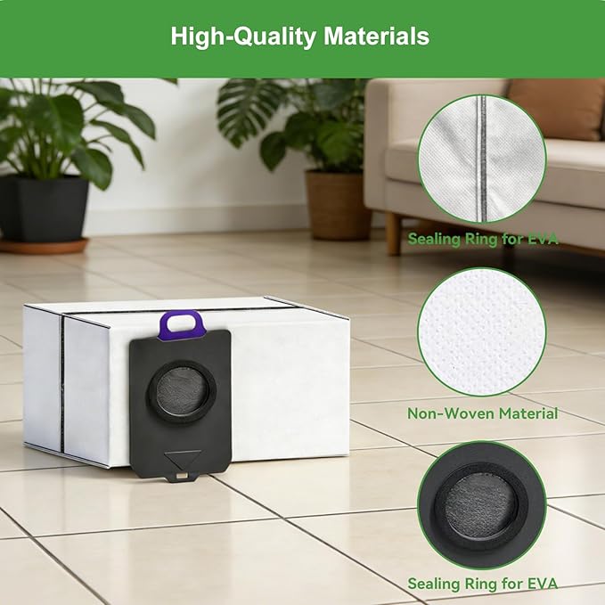 14 Pack Vacuum Bags for NARWAL Flow, Freo Z10, Freo Z Ultra, Freo Z10 Ultra, Freo X10 Pro Robot Vacuum, Disposable Dust Bags with Large Capacity as Replacement Parts/Accessories