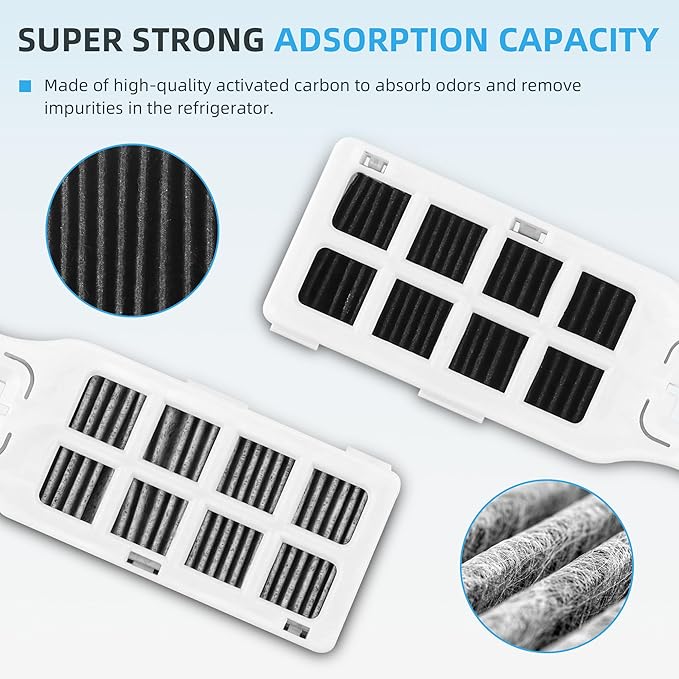 AMI PARTS Pure Air AF-2 Air Filter Replacement Fit for Frigida-ire Refrigerator or Frigida Bottom-Mount Refrigerator frgpaaf 2 GRFC2353AD0 GRFS2853AD1 GRFN2853AF1 PRFS2883AF1 FRFC2323AS2 （6 PACK）