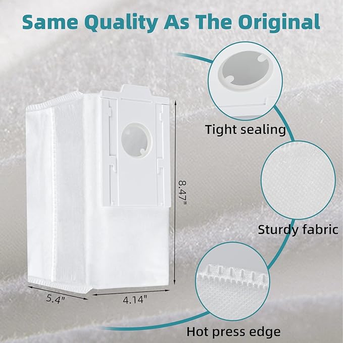 8 Pack VCA-RDB95 Dust Bags Replacement for SAMSUNG Jet Bot AI+ / Jet Bot+ / Bespoke Jet Bot Combo AI Vacuum Clean Station, Jet Bot Vacuum Dust Bag Accessories Parts