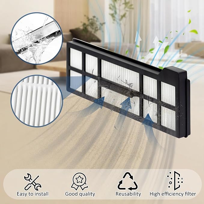 19 Pack X10 Pro Omni Replacement Parts Compatible with Eufy X10 Pro Omni Robot Vacuum Cleaner Accessories, 1 Main Roller Brush, 4 Mop Pads, 4 Side Brushes, 2 Hepa Filters, 6 Dust Bags, 2 Tool