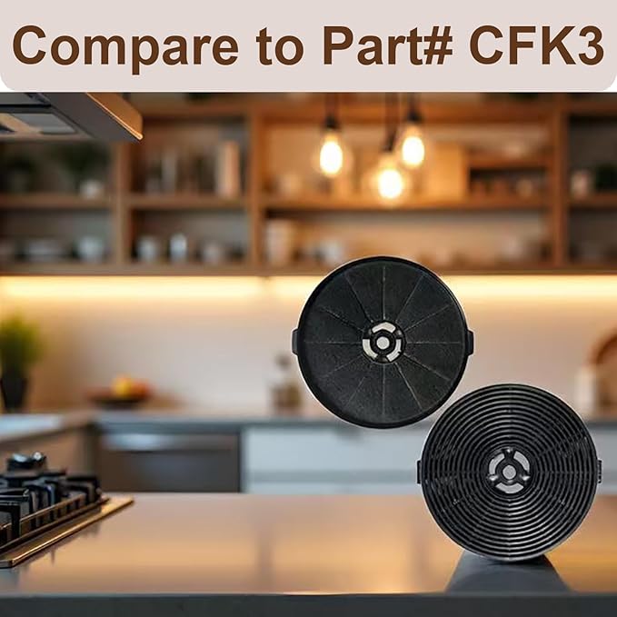 2 Pack Carbon Filters CFK3-TM Compatible with COSMO COS-5U30 30 in Delta Collection Ducted Under Cabinet Range Hood