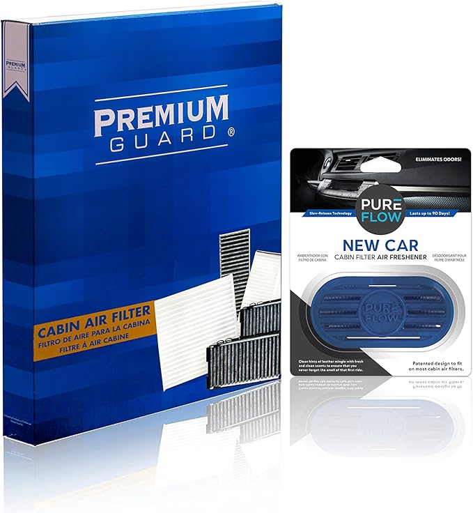 Premium Guard Cabin Air filter PC99273 with New Car Cabin Filter Air Freshener | Fits 2017-19 Hyundai Ioniq, 2017-22 Kia Niro, 2019-22 Niro EV