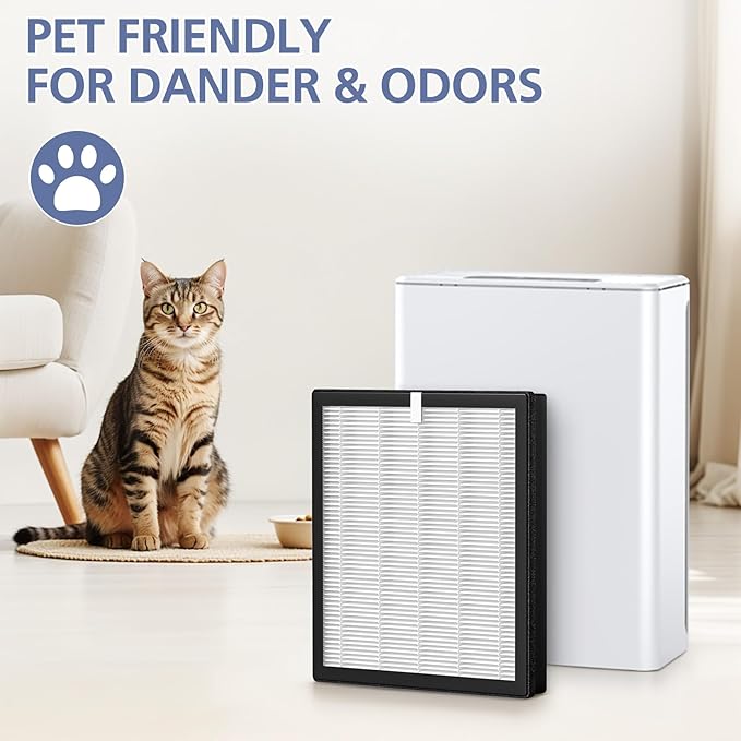4 Pack G3 Air Purifier Repalcement Filter Compatible with AMEIFU G3 Sferf-30 (FXAP2W), for VEWIOR A3, For Tailulu HQZZ-260 Air Purfier, 3-in-1 True HEPA Air Cleaner Filter