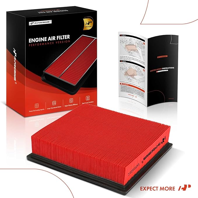 A-Premium High-performance, Pre-oiled Engine Air Filter Compatible with Ford & Lincoln - Expedition(2007-2024), F150(2009-2024), F250 F350 F450 Super Duty(2008-2016), Navigator(2007-2024), F650, F750