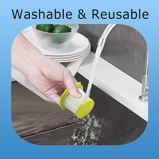 4 Pack HEPA Filters Fit Ryobi 18V ONE+ Hand Vacuum Cleaners PCL704 Series, PCL705 Series, PCL700 Series, Also Fit HART 20-Volt Hand Vacuum HPHV34, HPHV33B, HPHV34B, HPHV33B and Fit Hoover BH57400V