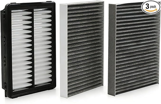 Comb Engine Cabin Air Filters for Kia Carnival 3.5L 2026 2025 2024 2023 2022 (Except Hybrid) (Cabin Filters Located Rear under the Hood & Glove Box)