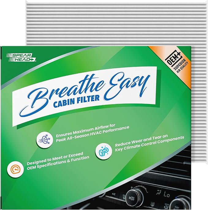 Spearhead OEM+ Particulate Breathe Easy Cabin Filter | Fits 13-18 Altima/16-23 Maxima/15-24 Murano/13-20 Pathfinder/2013 JX35/14-20 QX60 Like OEM | Max Airflow & Enhanced Performance (BE-776P)