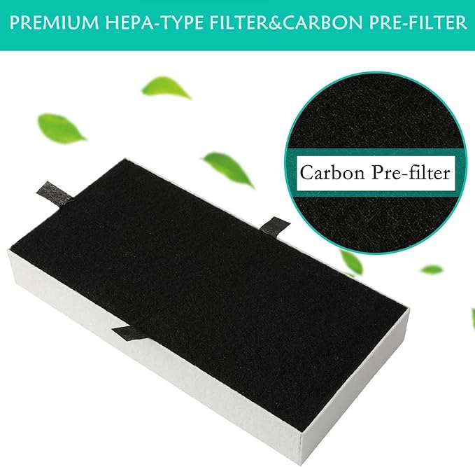 4 Pack Filter Replacement for HRF201B Compatible with Honeywell HHT270, HHT270W, HHT290 Series and Compatible with Febreze FRF102B Purifiers