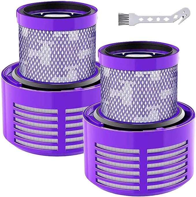 HEPA Filter Replacements for Dyson Cyclone V10 Animal V10 Absolute SV12 V10 Total Clean Cordless Stick Vacuum Part no. 969082-01 (2 Pack)
