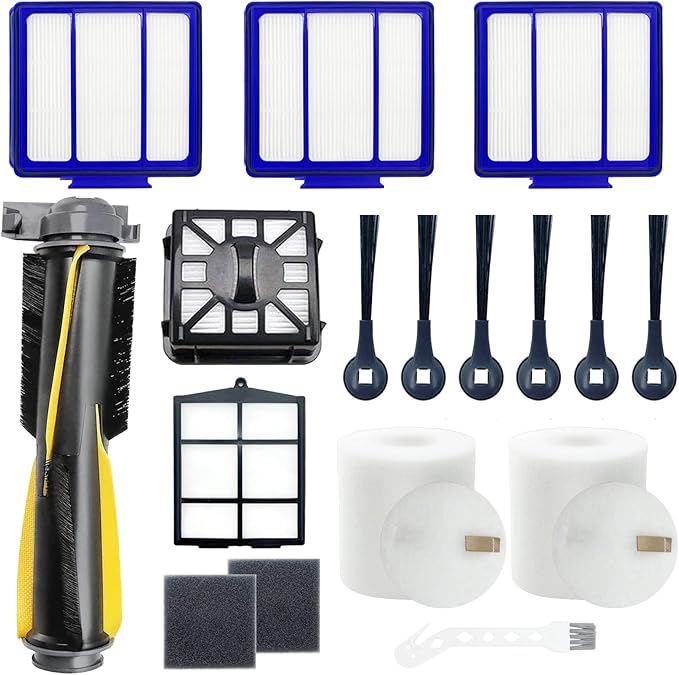 Replacement Parts for Shark IQ RV1001AE, Shark AV911S EZ, AV1010AE RV1000 RV1001 AV970 AV993 AV1002AE UR1000SR UR1005AE Robot Vacuum Cleaner Accessories Kit,Main Brush,Filters,Side Brushes,Pre Filter