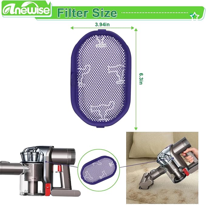 4Pk Filter for Dyson DC44 Animal, DC35, DC31, DC56, DC34, DC30 Digital Slim Exclusive Multi Floor Vacuum Cleaner, Replacement Part #917066-02