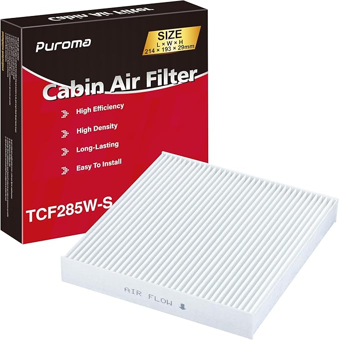 Puroma Cabin Air Filter Compatible with Toyota Camry, RAV4, Highlander, Corolla, Sienna, Tundra, Prius, 4Runner, Subaru Outback and Legacy, Lexus, Scion, Land Rover, Replacement for CP285, CF10285