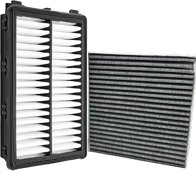 Engine Cabin Air Filters Compatible with 2020-25 Tucson Santa Fe Cruz Kia Sorento Sportage K5 Carnival Engine Cabin Air Filtration Cab AC Air Filters WA11090 97133-N9100 97133N9100
