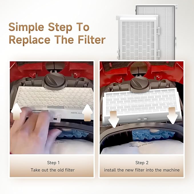4 Packs SF-HA 30 Replacement Filters for HEPA AirClean SF-HA 30 Filter for Vacuum Model Classic C1, Complete C1, Dynamic U1, Swing H1, S300-S700, S2000 Series Canisters and S7000 Series Uprights