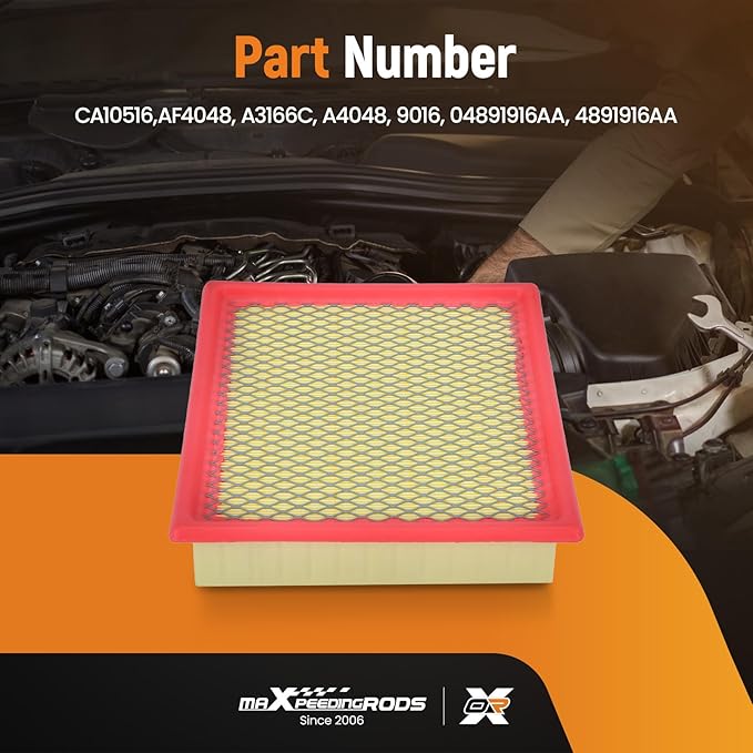 maXpeedingrods CA10516 Engine Air Filter Fit for Dodge Journey 2009 2010 2020, for Dodge Journey L4 2.4L 2011-2019, Replacement for AF4048 4891916AA