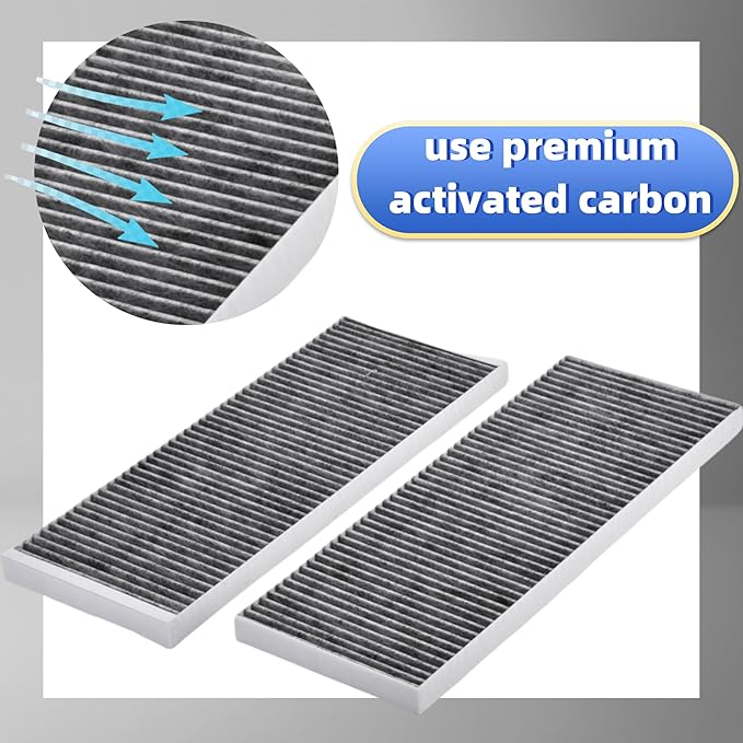 1658375-00-A 1658376-00-A Cabin Air Filter,Air Intake Filter with Activated Carbon,Fit for Tesla Model Y 2020-2024 Replace 1658375-00-A 1658376-00-A(4PCS)