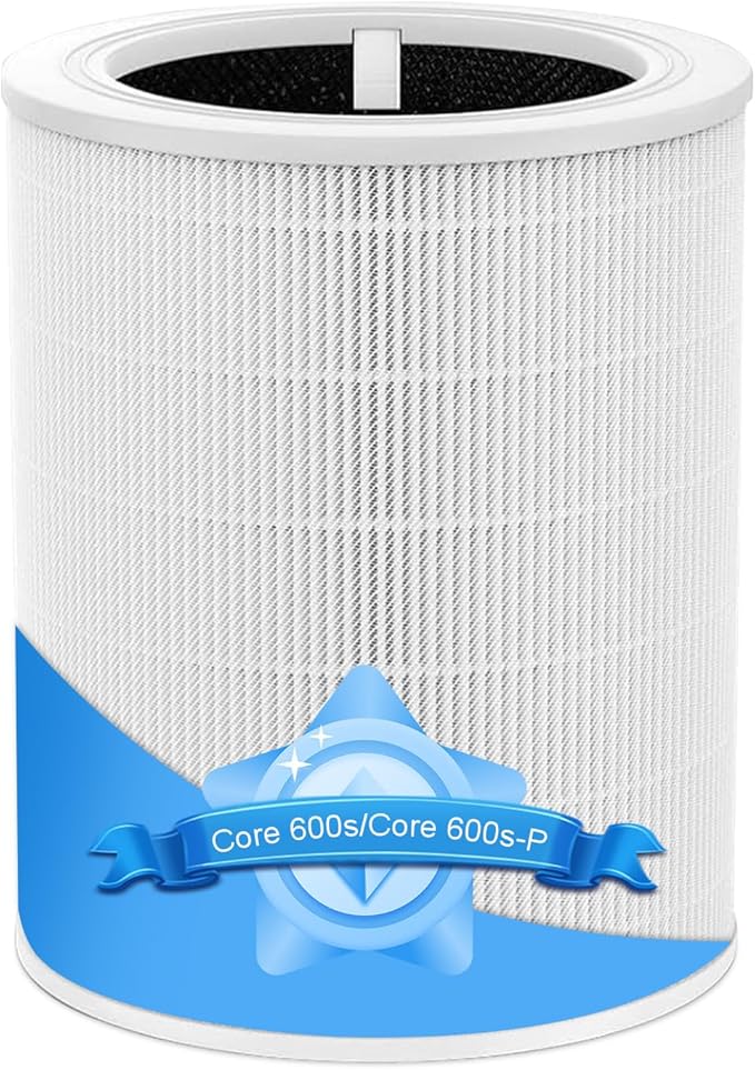 Core 600S Replacement Filter for LEVOIT Core 600S-P Smart Air Purifier, Core600S-RF, 3-in-1 HEPA Activated Carbon Filter for Home Large Room