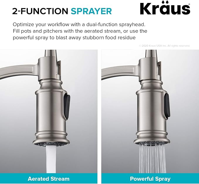 KRAUS Sellette Commercial Style Pull-Down Kitchen Faucet and Deck Plate in Oil Rubbed Bronze, KPF-1683ORB