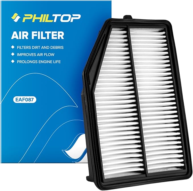 PHILTOP Engine Air Filter, Compatible with CA11945 Honda CRV 2015 2016, Improve Engine Performance, Rigid Panel
