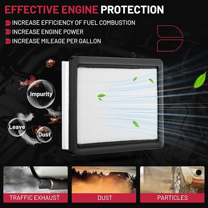 BDFHYK CA12260 Engine Air Filter Compatible with Chevrolet Equinox 2018-2022, Compatible with GMC Terrain 2018 2019 2020 2021 2022, Flexible Panel, Replace# PA99314, 23279657