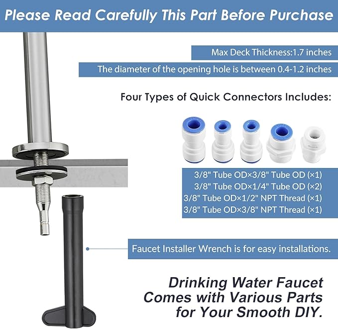 Brushed Nickel RO Drinking Water Faucet for Kitchen Sink, Sanliv Stainless Steel Filtered Water Faucet for Reverse Osmosis or Water Filtration System, Brushed Nickel
