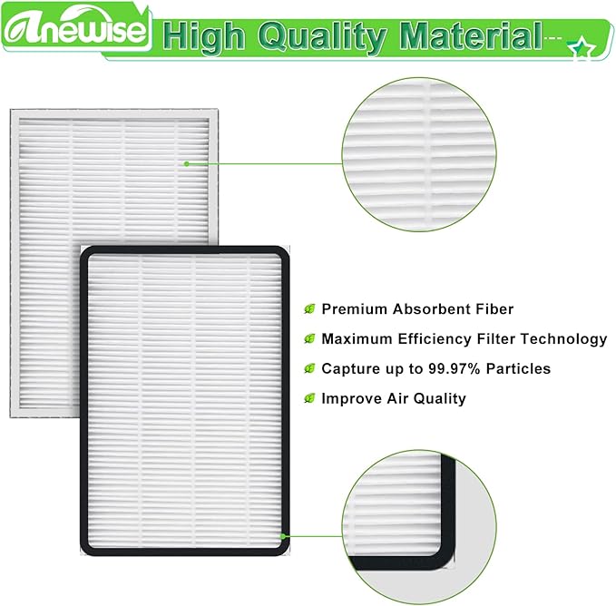 3 Packs 86889 HEPA Media Filter Replacement for Kenmore EF-1, 86889, 20-86889, 40324, 53295 Canister and Upright Vacuum Cleaner, for Panasonic Part MC-V199H