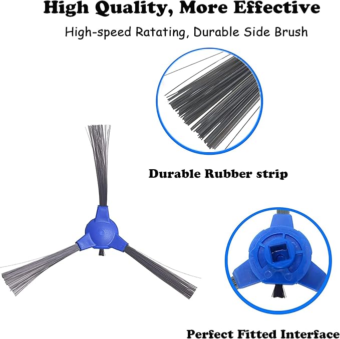 Side Brush Replacement for Eufy RoboVac 11S, RoboVac 12,RoboVac 15C, RoboVac 30, RoboVac 30C, RoboVac 35C Vacuum, 6Pack
