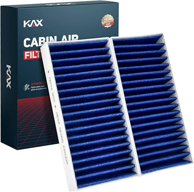 KAX Premium Cabin Air Filter with Dual Active Carbon, CF11777 Replacement for Jeep Wrangler 2011-2017, Wrangler JK 2018, Strong Adsorption Passenger Compartment Air Filter Filter Up Dust Pollen Odor