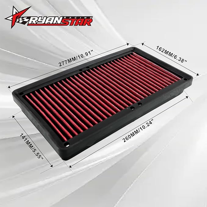 RYANSTAR RACING High-Flow Engine Air Filter 33-5108 Compatible with Hyundai KIA Washable and Reusable Improves Power and Throttle Response Designed for Lifelong Use