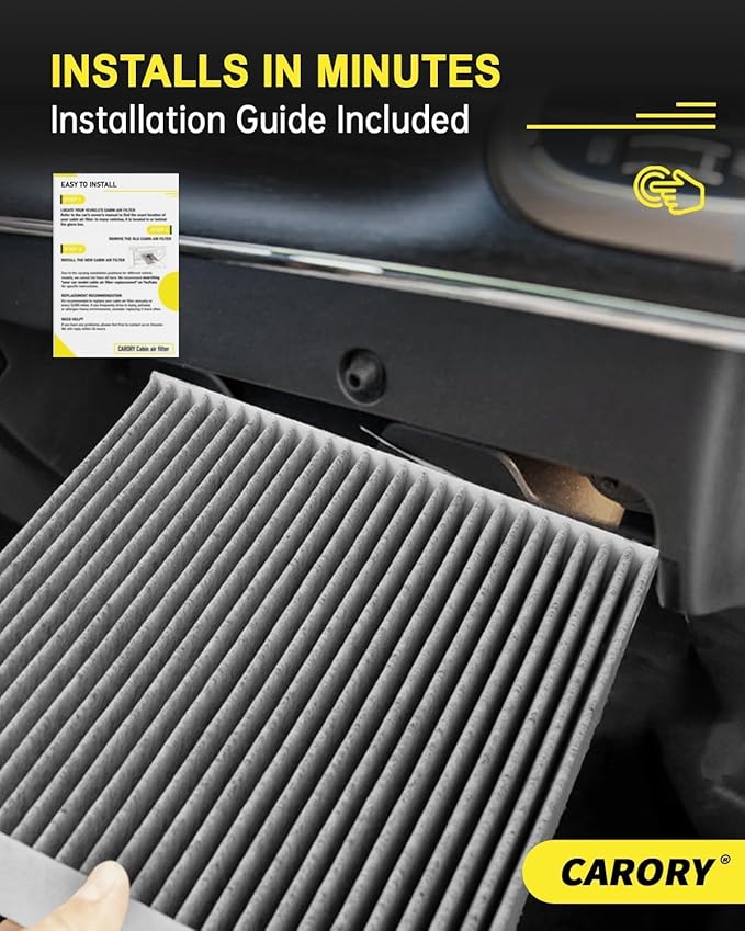 Cabin Air Filter w/Activated Carbon for Chevy, GMC, Cadillac, Buick Select Models - Silverado, Sierra, Equinox, Acadia, Blazer, Colorado, Malibu, Tahoe, Terrain, Traverse, Trailblazer and More