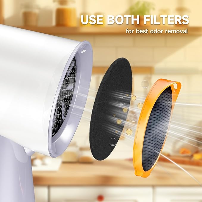 18 Pack Replacement Carbon Filters Compatible with BREETEE Portable Range Hoods, Round 4.7 Inch Charcoal Filter, Effective Odor Control