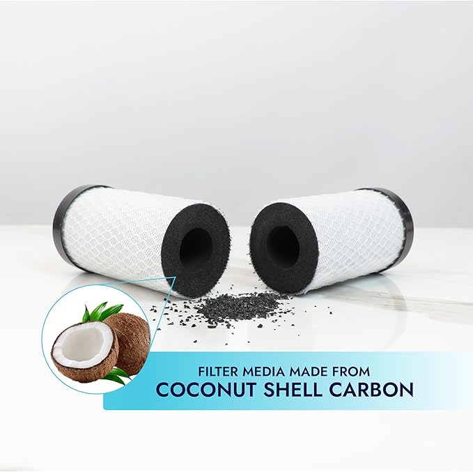 Neo-Pure CTOX Carbon Block Filter (CTOX-4520, 20" x 4.5") | Advanced Coconut Shell Carbon for Superior Filtration | Reduces Chlorine, Sediment, and Impurities Effectively
